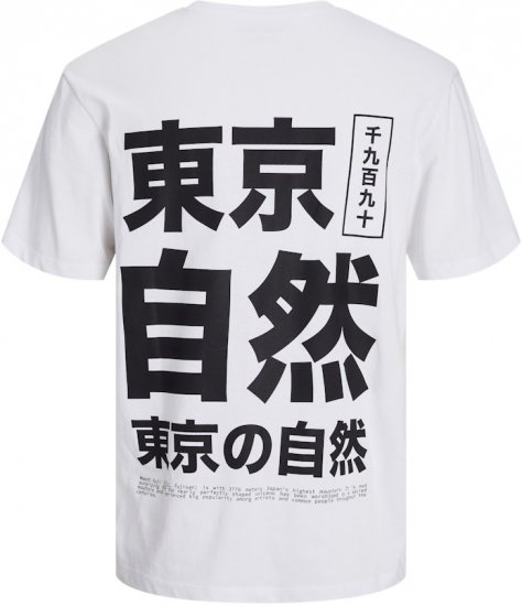 Jack & Jones Ayce Crew Neck T-Shirt White - T-särgid - Suured T-särgid 2XL – 14XL