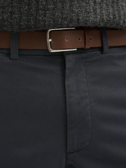 Jack & Jones Ollie Franco Chino Pants with Belt Dark Navy - Teksad ja püksid - Meeste suured teksad W40 – W70