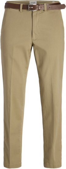 Jack & Jones Ollie Franco Chino Pants with Belt Brown - Teksad ja püksid - Meeste suured teksad W40 – W70