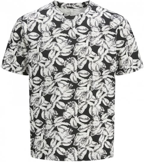 Jack & Jones Split AOP Crew Neck T-Shirt Black - T-särgid - Suured T-särgid 2XL – 14XL