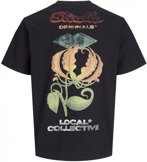 Jack & Jones Retiro Crew Neck T-Shirt Black - T-särgid - Suured T-särgid 2XL – 14XL