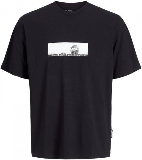 Jack & Jones Pacer Photo Branding Crew Neck T-Shirt Black - T-särgid - Suured T-särgid 2XL – 14XL