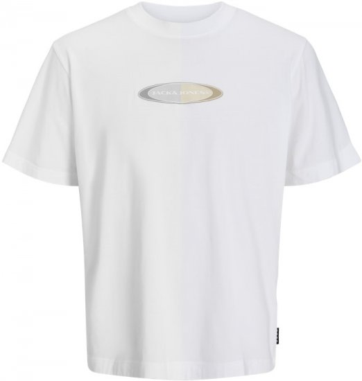 Jack & Jones Pacer Branding Print T-Shirt Bright White - T-särgid - Suured T-särgid 2XL – 14XL