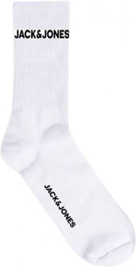Jack & Jones BASIC LOGO Tennis Socks 5-Pack White - Aluspesu ja ujumisriided - Aluspesu 2XL-8XL