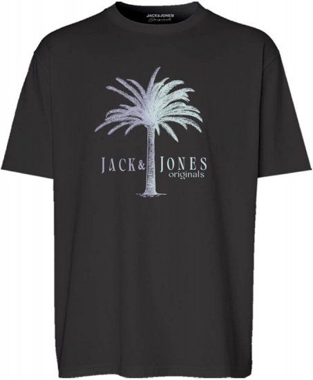 Jack & Jones Split Gradient Crew Neck T-Shirt Black - T-särgid - Suured T-särgid 2XL – 14XL