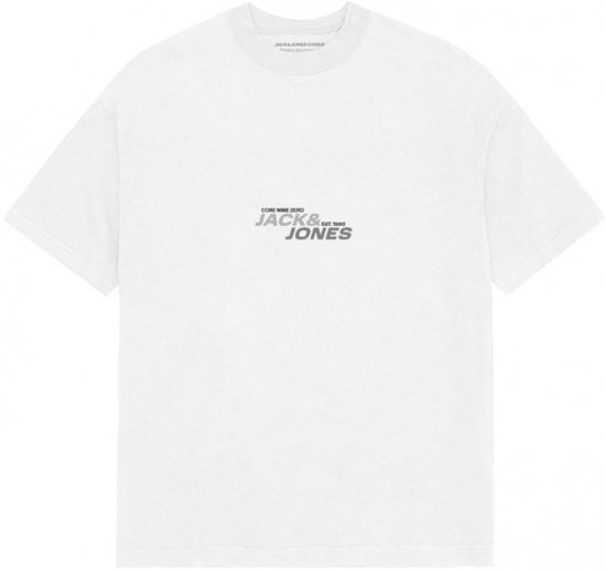 Jack & Jones Tarmac Branding Crew Neck T-Shirt Bright White - T-särgid - Suured T-särgid 2XL – 14XL