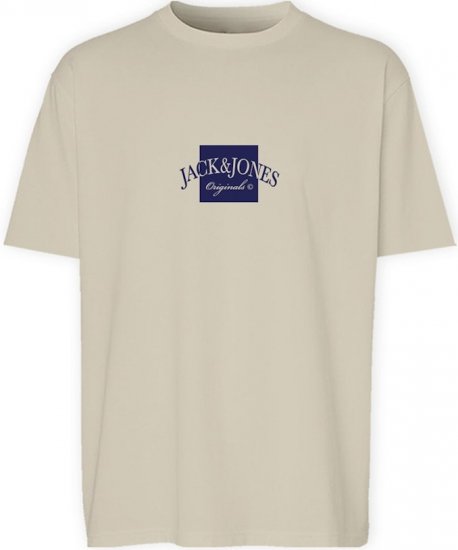 Jack & Jones Boston Crew Neck T-Shirt Antique White - T-särgid - Suured T-särgid 2XL – 14XL