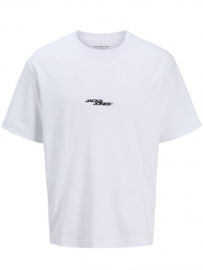 Jack & Jones Summer Sago Print Crew Neck T-Shirt Bright White - T-särgid - Suured T-särgid 2XL – 14XL
