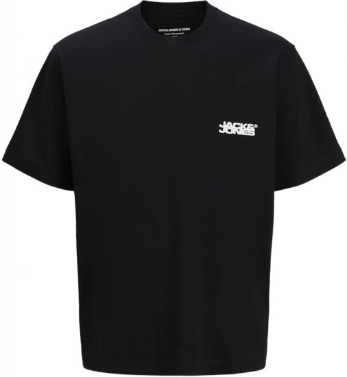 Jack & Jones Summer Sago Print Crew Neck T-Shirt Black - T-särgid - Suured T-särgid 2XL – 14XL