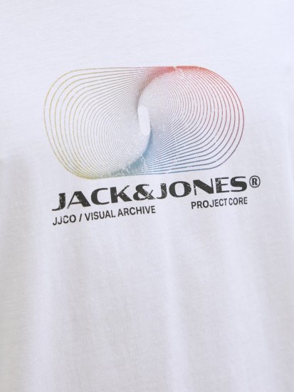 Jack & Jones Calma Crew Neck T-Shirt Bright White - T-särgid - Suured T-särgid 2XL – 14XL