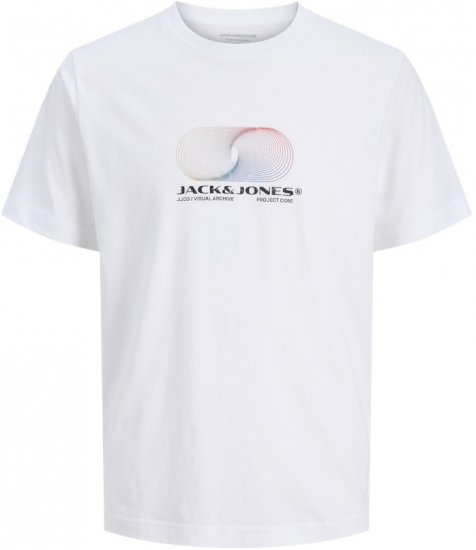 Jack & Jones Calma Crew Neck T-Shirt Bright White - T-särgid - Suured T-särgid 2XL – 14XL