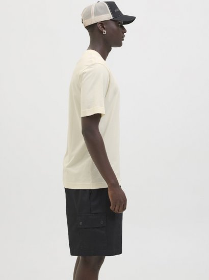 Jack & Jones Calma Crew Neck T-Shirt Sweet Corn - T-särgid - Suured T-särgid 2XL – 14XL