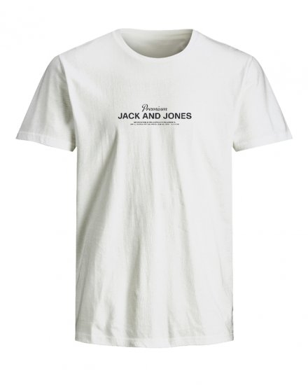 Jack & Jones Ferris Crew Neck T-Shirt Bright White - T-särgid - Suured T-särgid 2XL – 14XL