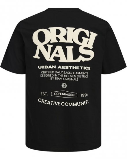  Jack & Jones Tavira Type Crew Neck T-Shirt Black - T-särgid - Suured T-särgid 2XL – 14XL