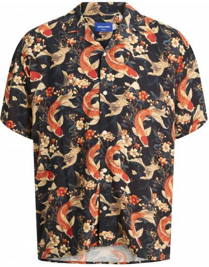 Jack & Jones Tokyo mustriline hawaiisärk tumepruun - Särgid - Meeste suured särgid 2XL – 8XL