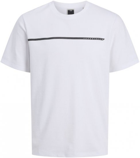 Jack & Jones FUSION Full Branding T-Shirt Bright White - T-särgid - Suured T-särgid 2XL – 14XL
