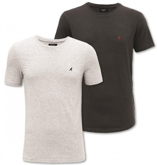 Kangol Jetta T-shirt Black/Grey 2-pack - T-särgid - Suured T-särgid 2XL – 14XL
