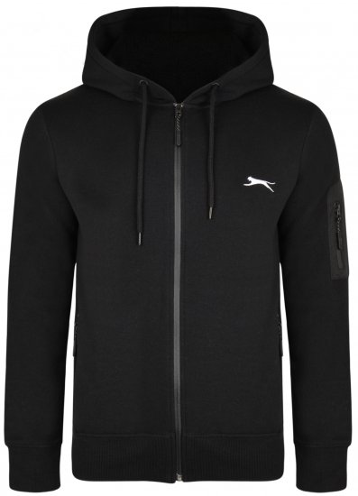 Slazenger Joe Hoodie Black - Sviitrid ja dressipluusid - Meeste suured kapuutsiga jakid suurustes 2XL – 14XL