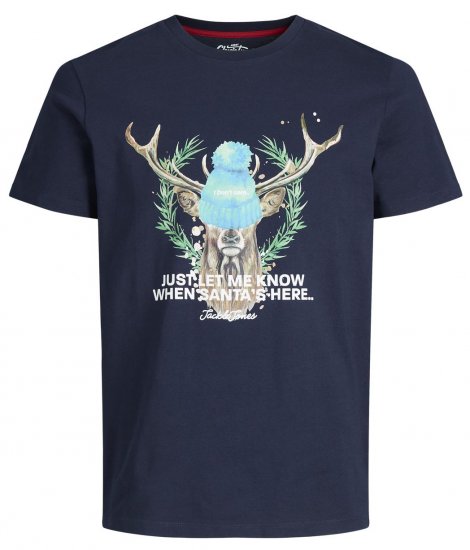 Jack & Jones JORANIMAL T-Shirt Navy - T-särgid - Suured T-särgid 2XL – 14XL