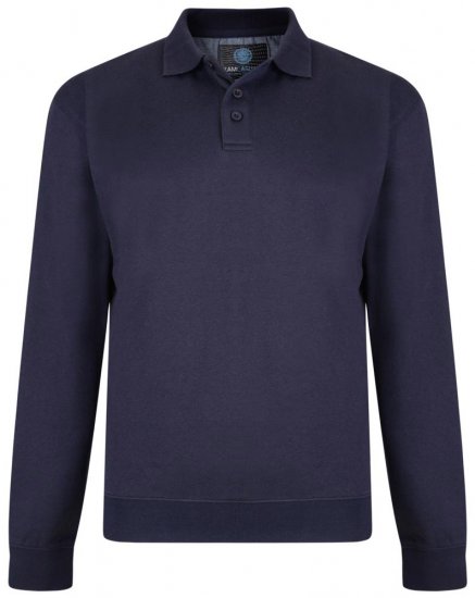 Kam Jeans Dressipluus Kraega Tumesinine - Sviitrid ja dressipluusid - Meeste suured kapuutsiga jakid suurustes 2XL – 14XL