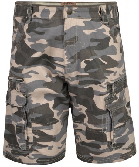 Kam Jeans 329 Short Charcoal Camo - Lühikesed püksid - Lühikesed Püksid suured suurused: W40-W60
