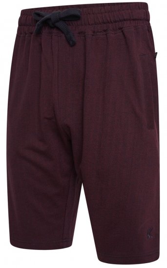 Kam Jeans 3307 Terry Herringbone Sweatshorts Burgundy - Dressipüksid ja -šortsid - Spordipüksid ja Lühikesed Spordipüksid