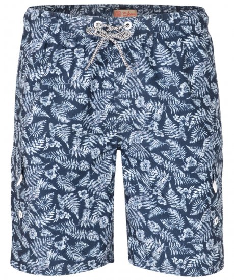 Kam Jeans Leaf Print Swim Shorts Navy - Aluspesu ja ujumisriided - Aluspesu 2XL-8XL
