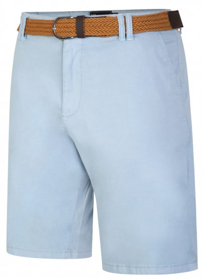 Kam Jeans 3401 Belted Oxford Stretch Chino Shorts Blue - Lühikesed püksid - Lühikesed Püksid suured suurused: W40-W60