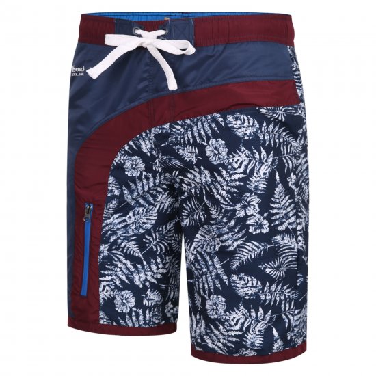 Kam Jeans 349 Leaf Print Swimmers Navy - Aluspesu ja ujumisriided - Aluspesu 2XL-8XL