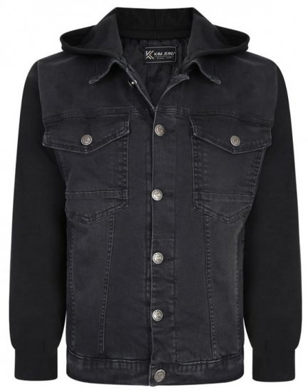 Kam Jeans 407 Hooded Stretch Denim Jacket - Jakid - Joped, suured suurused: 2XL – 12XL
