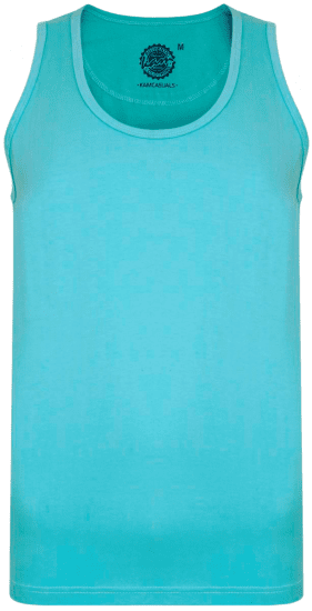Kam Jeans 500 Tank Top Aqua - T-särgid - Suured T-särgid 2XL – 14XL