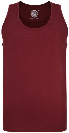 Kam Jeans 500 Tank Top Burgundy - T-särgid - Suured T-särgid 2XL – 14XL