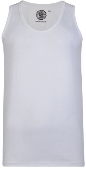 Kam Jeans 500 Tank Top White - T-särgid - Suured T-särgid 2XL – 14XL