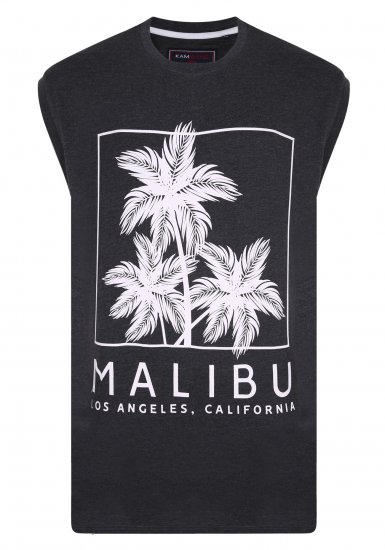Kam Jeans Malibu Sleeveless Charcoal - T-särgid - Suured T-särgid 2XL – 14XL