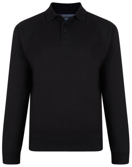 Kam Jeans Dressipluus Kraega Must - Sviitrid ja dressipluusid - Meeste suured kapuutsiga jakid suurustes 2XL – 14XL