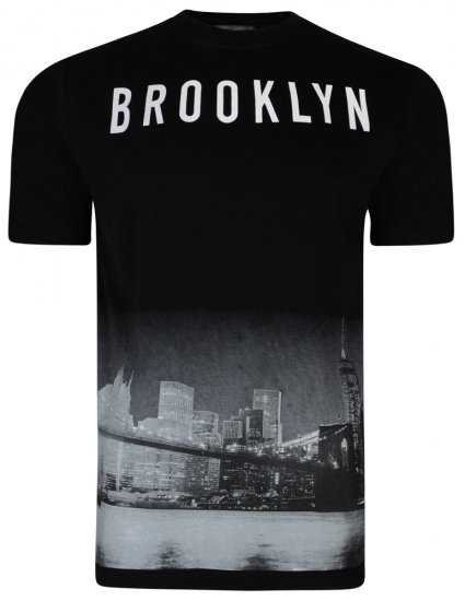 Kam Jeans 5229 Brooklyn T-shirt Black - T-särgid - Suured T-särgid 2XL – 14XL