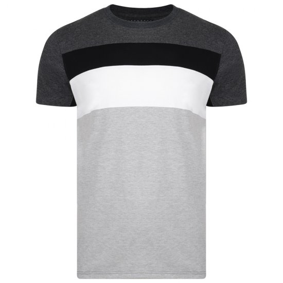 Kam Jeans 5231 Cut and Sew T-shirt Grey - T-särgid - Suured T-särgid 2XL – 14XL