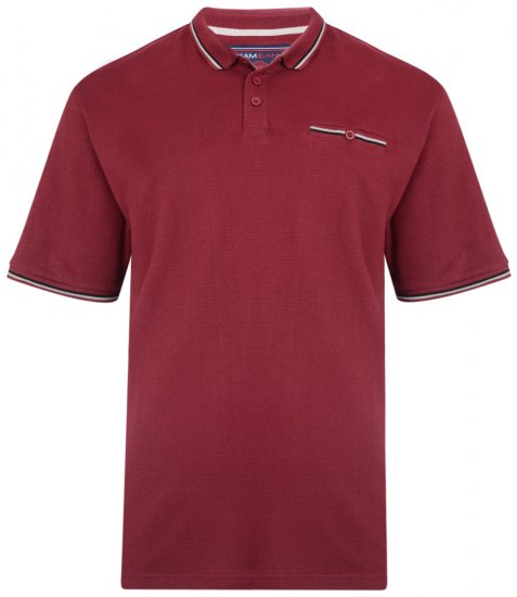 Kam Jeans 5291 Polo Burgundy - Polosärgid - Meeste suured polosärgid 2XL – 8XL