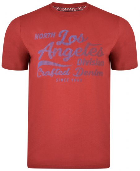 Kam Jeans 5302 T-shirt Burgundy - T-särgid - Suured T-särgid 2XL – 14XL