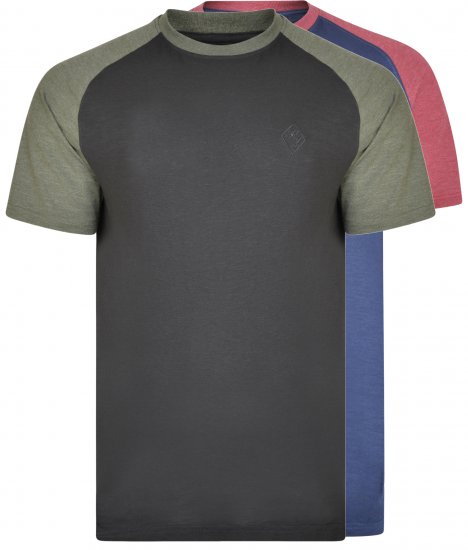 Kam Jeans 5314 Twin pack T-shirts Black/Navy - T-särgid - Suured T-särgid 2XL – 14XL