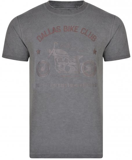 Kam Jeans 5316 Dallas Bike Club T-shirt Charcoal - T-särgid - Suured T-särgid 2XL – 14XL
