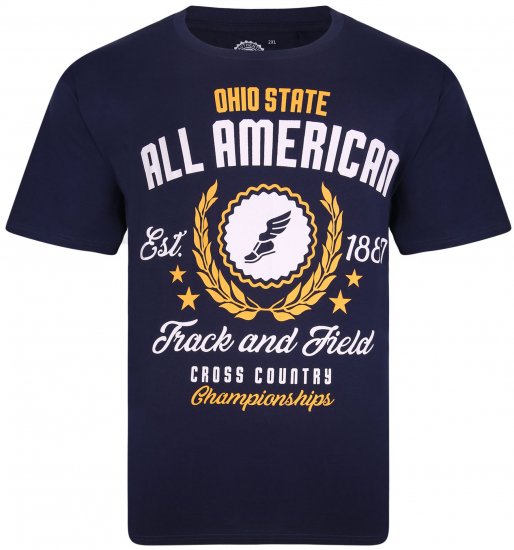 Kam Jeans 5329 Twin pack T-shirt Charcoal/Navy - T-särgid - Suured T-särgid 2XL – 14XL