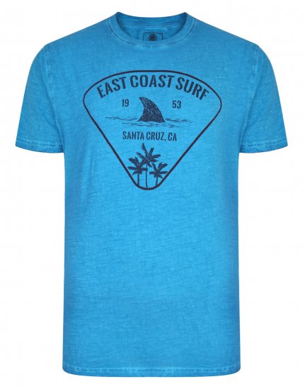 Kam Jeans East Coast Crew Neck Tee Turk Blue - T-särgid - Suured T-särgid 2XL – 14XL