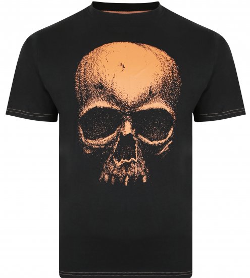Kam Jeans 5374 Ghost Skull Print T-shirt Black - T-särgid - Suured T-särgid 2XL – 14XL