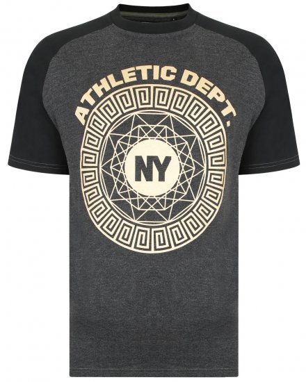 Kam Jeans 5378 NY Raglan Tee Charcoal - T-särgid - Suured T-särgid 2XL – 14XL