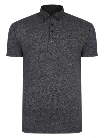 Kam Jeans Smart Look Polo Black - Polosärgid - Meeste suured polosärgid 2XL – 8XL