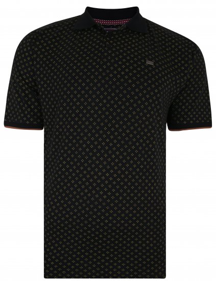Kam Jeans 5440 Dobby Print Polo - Polosärgid - Meeste suured polosärgid 2XL – 8XL