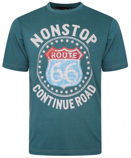 Kam Jeans 5708 Route 66 T-Shirt Pacific - T-särgid - Suured T-särgid 2XL – 14XL
