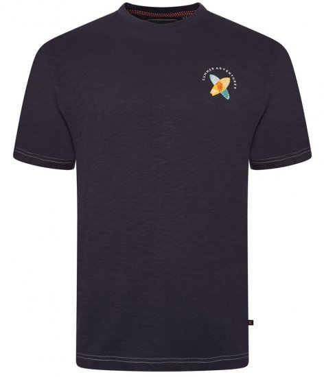 Kam Jeans 5709 Summer Adventure Print Tee Indigo - T-särgid - Suured T-särgid 2XL – 14XL