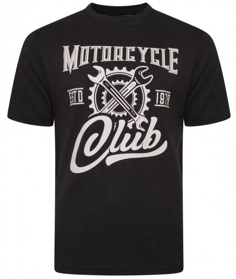 Kam Jeans 5712 Twin Pack Motorcycle/Cycle Print Tee Black and Navy - T-särgid - Suured T-särgid 2XL – 14XL